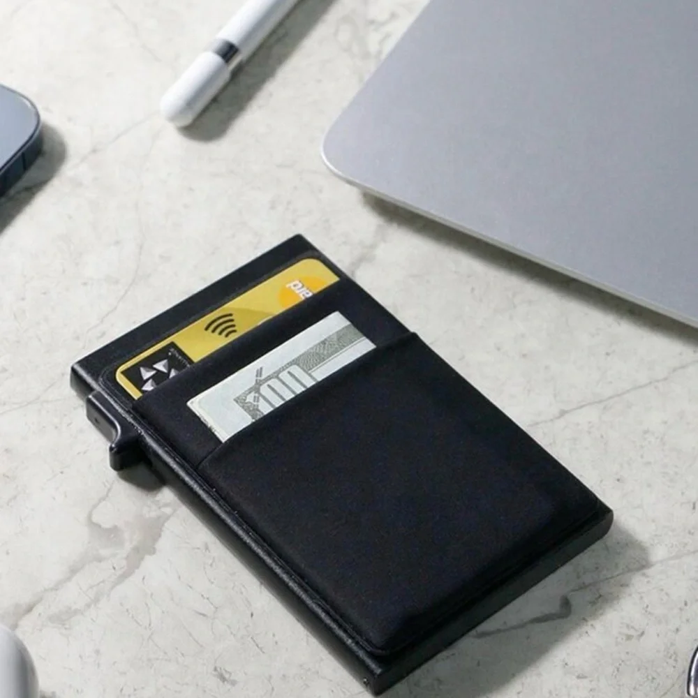 Sleek Black RFID Wallet